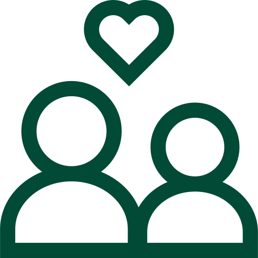 Two figures with a heart overhead.